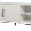 Mahogany Solids & Veneer Open Shelving TV Stand - White - Image 2