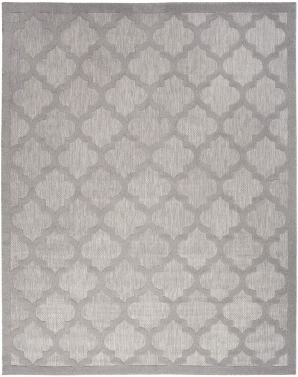 7' X 10' Area Rug Geometric Flatweave - Gray