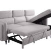 Leather Sleeper L Shaped Two Piece Sofa And Chaise - Beige - Image 2