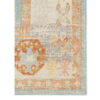 9' X 12' Floral Stain Resistant Outdoor / Indoor Area Rug - Blue / Orange - Image 4