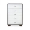 Five Drawer Standard Chest - Brown / White - Image 2