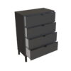 Four Drawer Standard Chest - Gray - Image 2