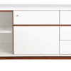 Mahogany Solids And Veneer Cabinet Enclosed Storage TV Stand - White - Image 2