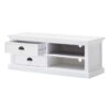 Solid Wood Drawers And Open Shelving Entertainment Center - White - Image 4