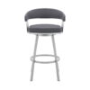 Swivel Low Back Counter Height Bar Chair - Slate Gray - Image 4