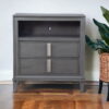 Pine Poplar Solids With Mindy And Veneer Open Shelving TV Stand - Gray - Image 2