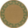 8' X 8' Round Stain Resistant Outdoor & Indoor Area Rug - Beige - Image 4