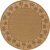 8' X 8' Round Stain Resistant Indoor & Outdoor Area Rug - Beige - Image 4