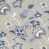 9' X 12' Floral Stain Resistant Non Skid Area Rug - Blue / Gray - Image 4