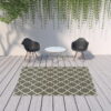 7' X 10' Geometric Stain Resistant Indoor / Outdoor Area Rug - Charcoal - Image 3