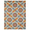 8' X 10' Moroccan Stain Resistant Indoor / Outdoor Area Rug - Orange / Ivory - Image 3