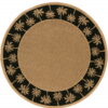 8' X 8' Round Stain Resistant Indoor / Outdoor Area Rug - Beige / Black - Image 4