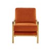 Stylish Orange And Gold Accent Chair - Image 2