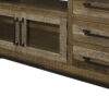 Cabinet Enclosed, Storage Distressed TV Stand - Brown - Image 4