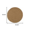 8' X 8' Round Striped Stain Resistant Indoor / Outdoor Area Rug - Tan - Image 3