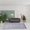 7' X 10' Area Rug Geometric Flatweave - Blue - Image 2