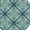 8' X 8' Round Indoor / Outdoor Area Rug - Blue / Green - Image 3