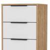 Five Drawer Standard Chest - White / Natural - Image 3