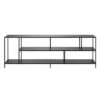 Metal Open Shelving, TV Stand - Black - Image 2