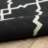 8' X 8' Indoor Outdoor Area Rug - Black / Ivory - Image 3