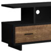 Cabinet Enclosed Storage, TV Stand - Brown / Black - Image 4