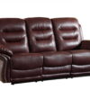 Faux Leather Sofa With Black Legs - Burgundy - Image 3